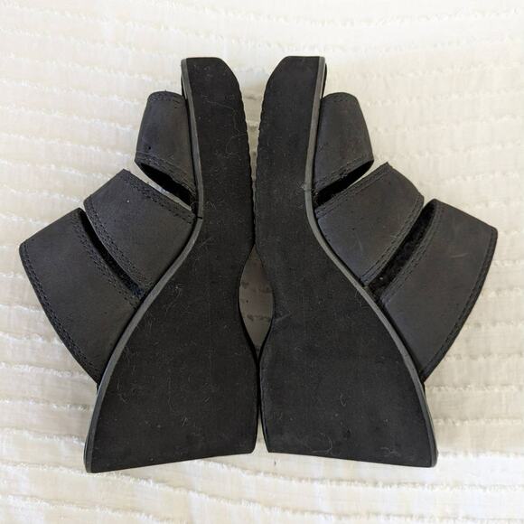 Beach Club Seychelles Black Wedge Slip On Sandals 9 - Picture 4 of 8